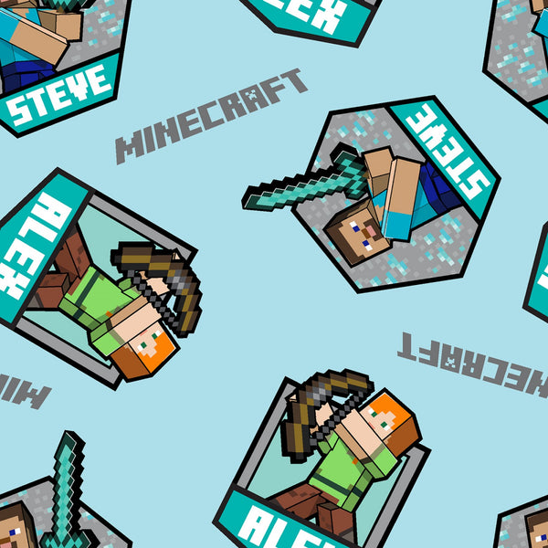 MOJANG MINECRAFT Steve & Alex Badges - NEW ARRIVAL