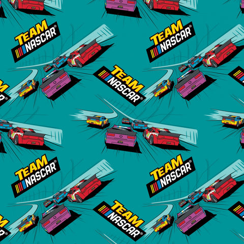 NASCAR Team Racing Tracks Teal - SALE $19.00 p/m