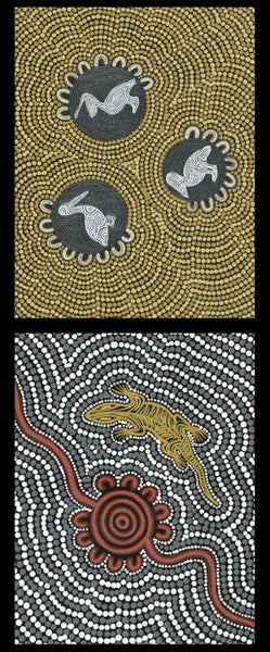 NGURAMBANG COLLECTION Aboriginal Art Pelican, Sand Goanna Panel - SALE $8.50 per panel