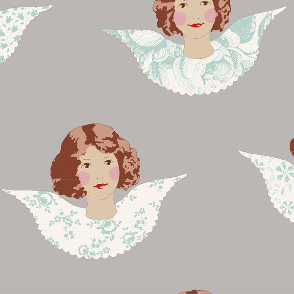 OLD ROSE COLLECTION Angel Scraps Grey - SALE $22.00 p/m