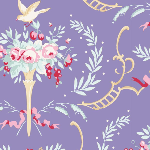 OLD ROSE COLLECTION Birdsong Floral Periwinkle Blue - SALE $22.00 p/m