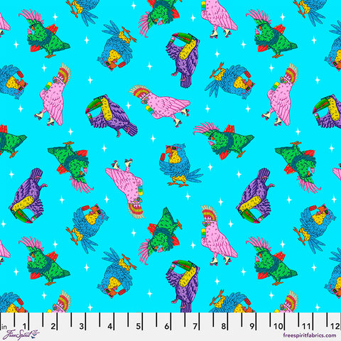 SUMMER BIRDS Sky Birds Blue - SALE $21.00 p/m