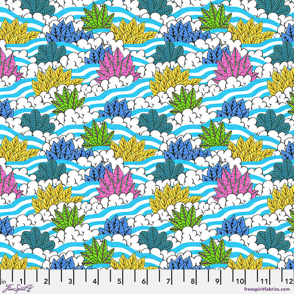 SUMMER BIRDS Leaves Waves Clouds - SALE $21.00 p/m