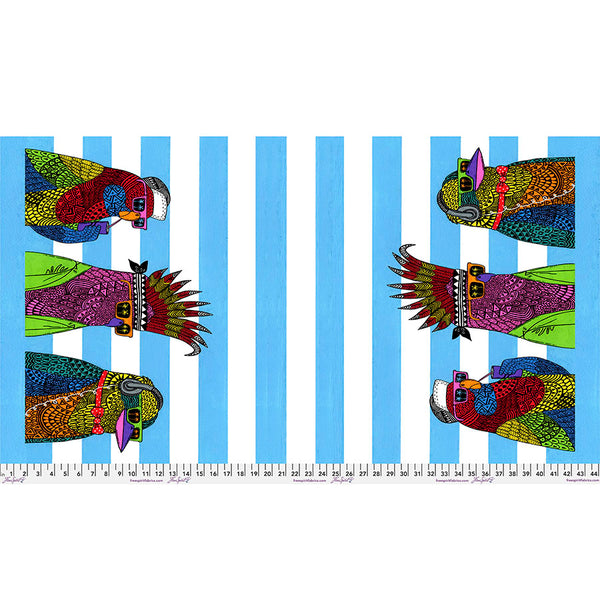 SUMMER BIRDS Three Rad Birds Border Panel