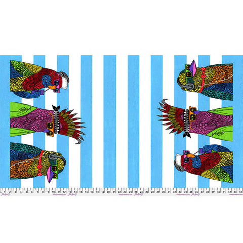 SUMMER BIRDS Three Rad Birds Border Panel