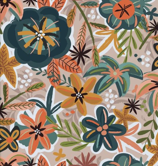PAINTED SOUL Tropical Floral Natural - SALE $17.00 p/m