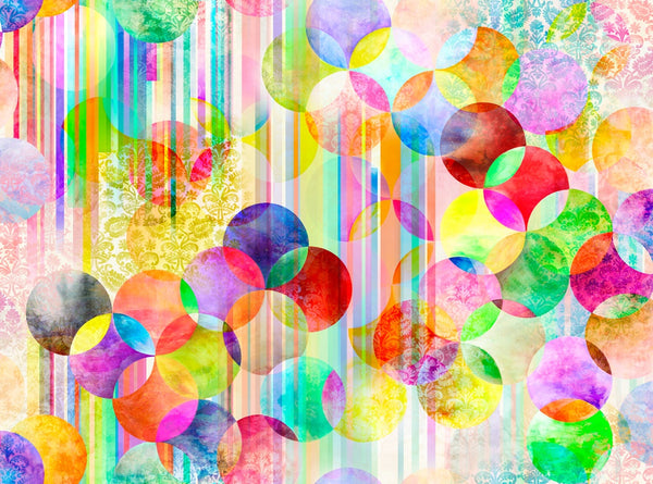 GRADIENTS PARFAIT Rainbow Bubbles Geometric Fantasy - SALE $22.00 p/m