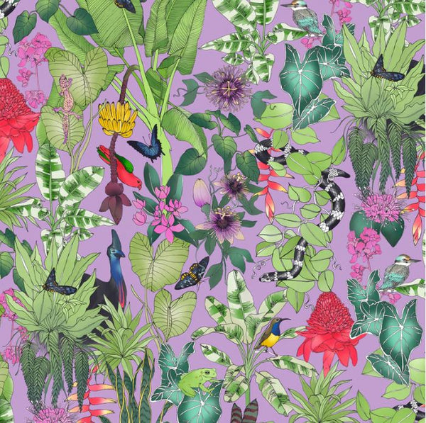 THE SCENIC ROUTE Rainforest Lilac (Woven) - SALE $23.00 p/m