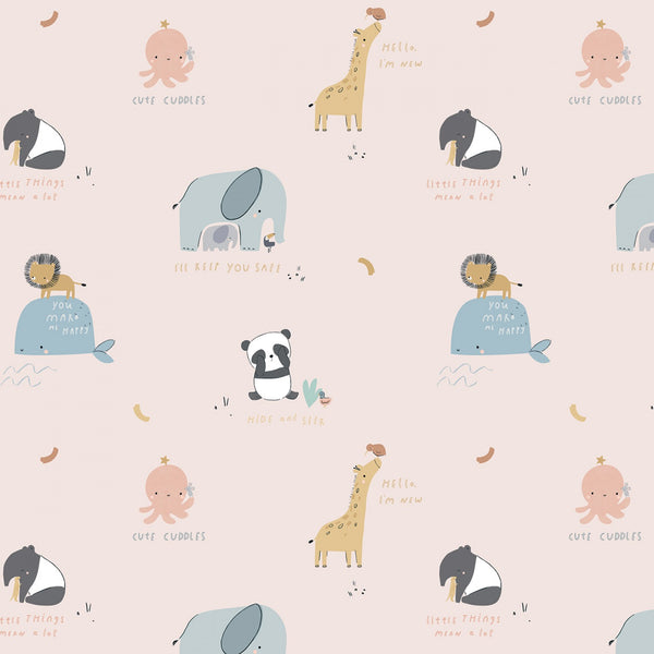 RILEY BLAKE JERSEY KNIT Cuddles Blush - SALE $17.00 p/m