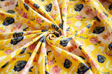 RILEY BLAKE JERSEY KNIT Floral Gold - SALE $17.00 p/m