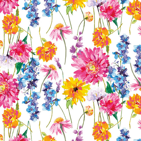 RILEY BLAKE CHALLIS RAYON Stem White - SALE $21.00 p/m