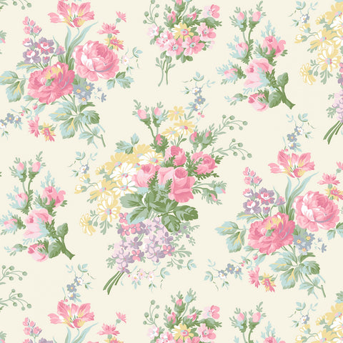 ROSLYN Floral Bouquet Cream