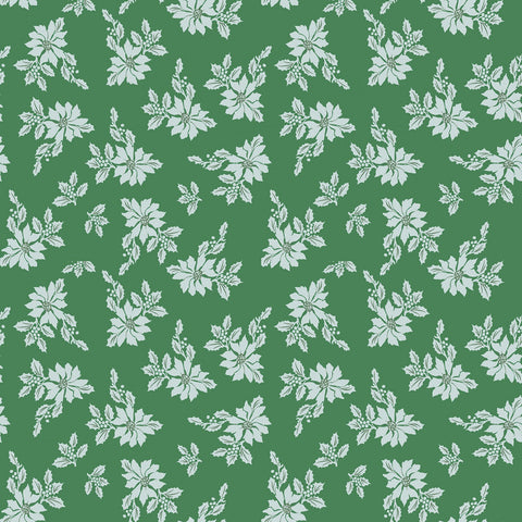 SANTA CLAUS LANE Poinsettias Green