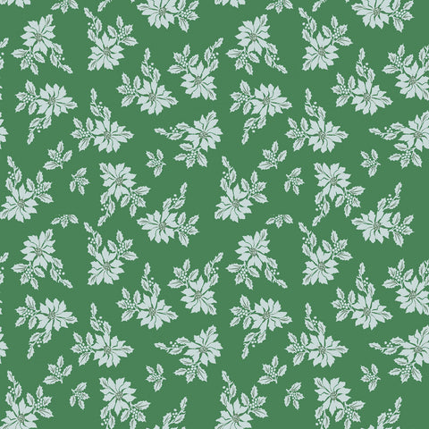 SANTA CLAUS LANE Poinsettias Green