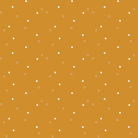 DAISY FIELDS Scattered Hexies Butterscotch - SALE $22.00 p/m