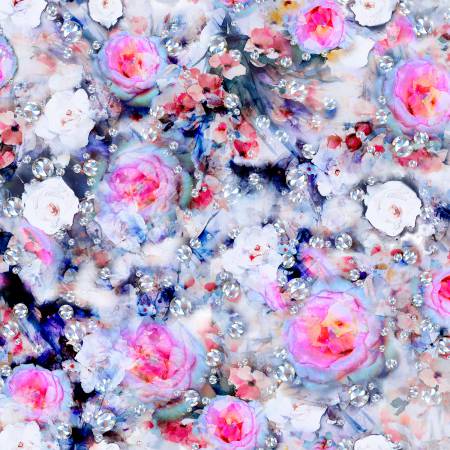 SHINE ON DIGITAL Floral & Diamonds Jewel - SALE $17.00 p/m