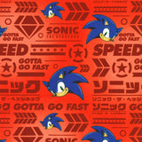 SONIC THE HEDGEHOG Red - FAT QUARTER