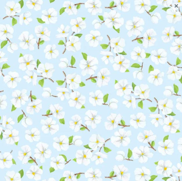 SPRING'S WINGS Blooms Soft Blue -  SALE $17.00 p/m