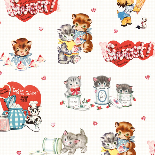 SUGAR & SPICE Main White - FAT QUARTER