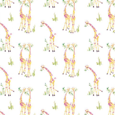 THE GIRLS COLLECTION Sweet Giraffes White - SALE $13.00 p/m