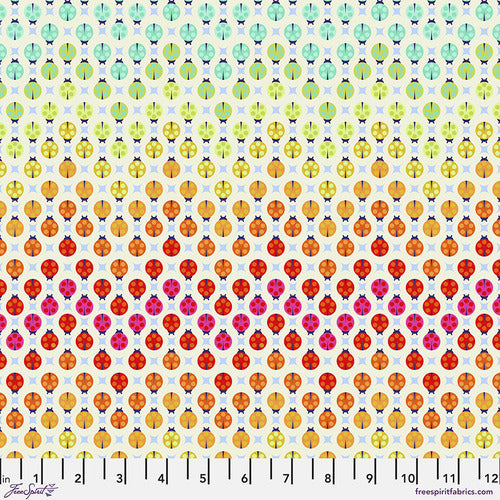 Tiny Beasts Painted Ladies Glow - Tula Pink - PER QUARTER METRE Tiny Beasts Painted Ladies Glow - Tula Pink - PER QUARTER METRE