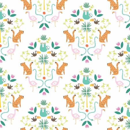 UNDER THE CANOPY Main White - FAT QUARTER