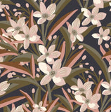 AUSTRALIANA BUSH Wax Flower Navy (Woven) - SALE $22.00 p/m