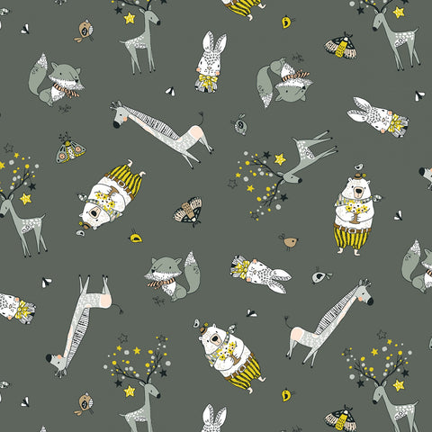 WHIMSICALS Cute Critters Grey - SALE $19.00 p/m