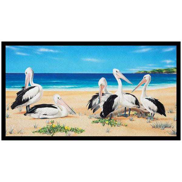 WILDLIFE ART PANELS Pelicans - SALE $17.00 Per panel