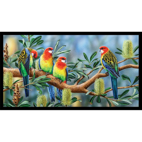 WILDLIFE ART PANELS Rosellas - SALE $17.00 Per panel