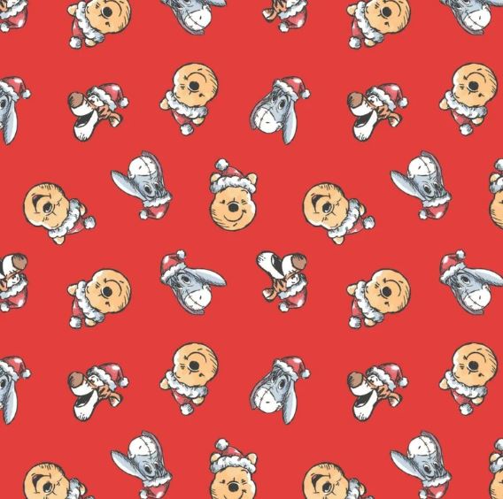 WINNIE THE POOH Santa Hat Toss Christmas Red