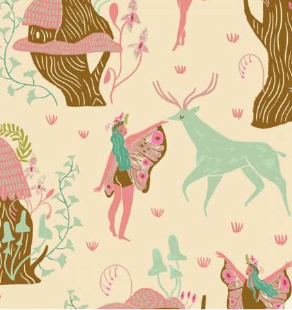 WOODLAND Nymph Vanilla - FAT QUARTER