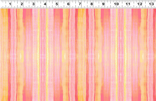 FLOWER SHOP Watercolour Stripe Orange - SALE $17.00 p/m