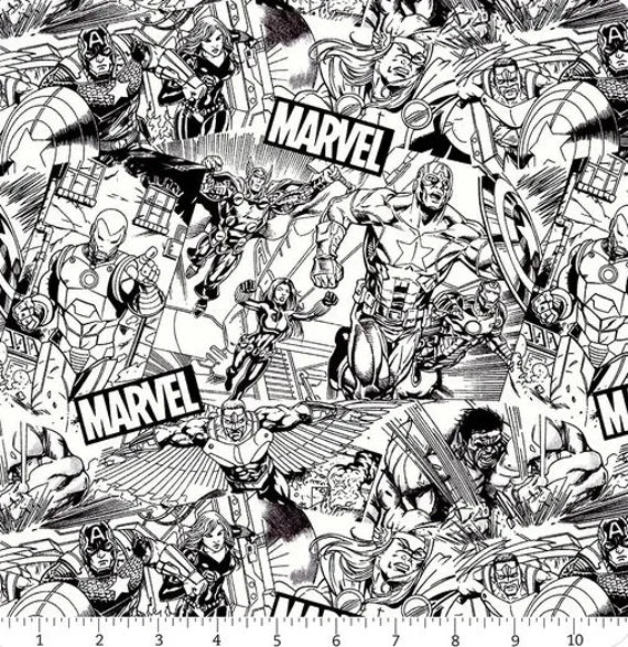 MARVEL AVENGERS Sketch - FAT QUARTER