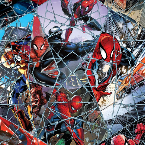 SPIDERMAN COMIC WEB MOSAIC - FAT QUARTER